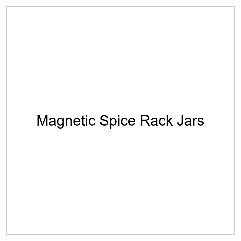 Magnetic Spice Rack Jars - Wall-Mounted Kitchen Organization Set